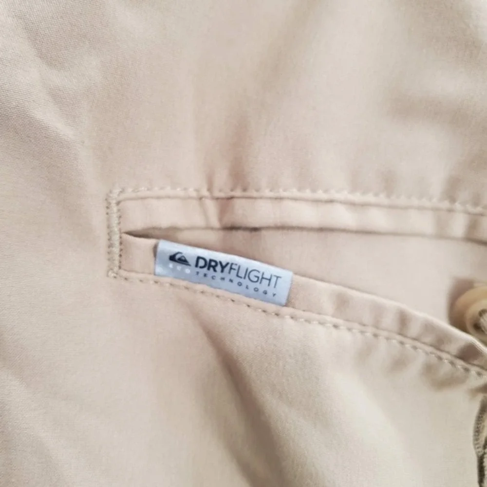 Quiksilver Men Shorts 38 Beige Chino Amphibian Pockets Dry Flight Eco‎ 9